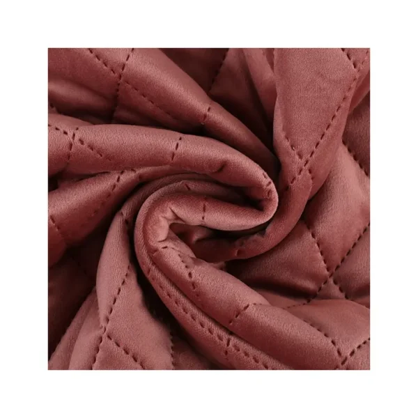 Dutch Velvet Ultrasonic Embossed Rhombus Quilted Fabric Knitted Sofa Clothing with Printed Pattern - Image 2
