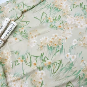 100% Rayon Custom Fabric Printed Woven Silk Pajamas Clothing Fabric for Summer Clothing