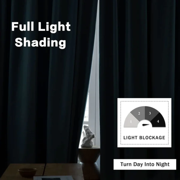 Custom New Arrive Two Side 100% Polyester Faux Linen Blackout Window Curtain Drapes Fabric - Image 4