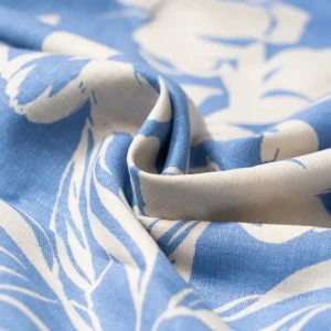French Linen Fabric 55 Linen 45 Rayon Custom Printed Woven Fabric for Clothing